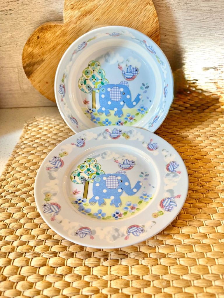 Cavania Little Bird & Ellie Children's Plate and Bowl Set