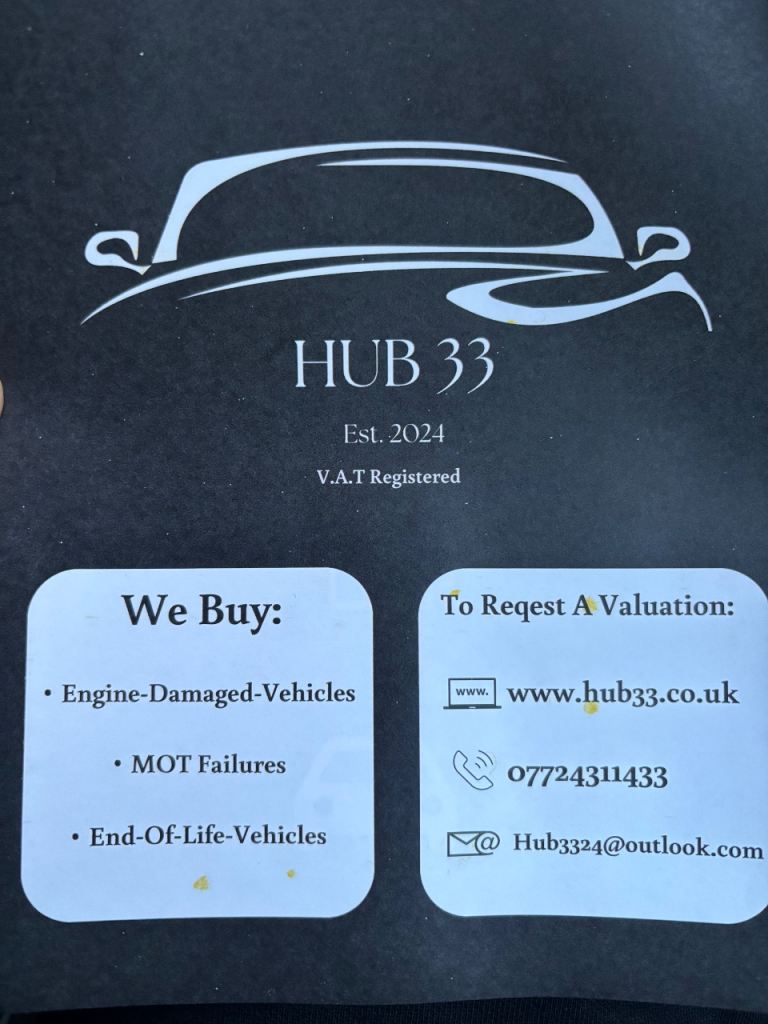 *Wanted* Mot failures, Engine damaged vehicles