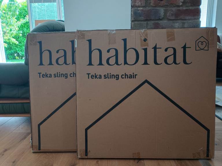 Habitat Garden Chairs Cream x 2.  New.  Still Boxed