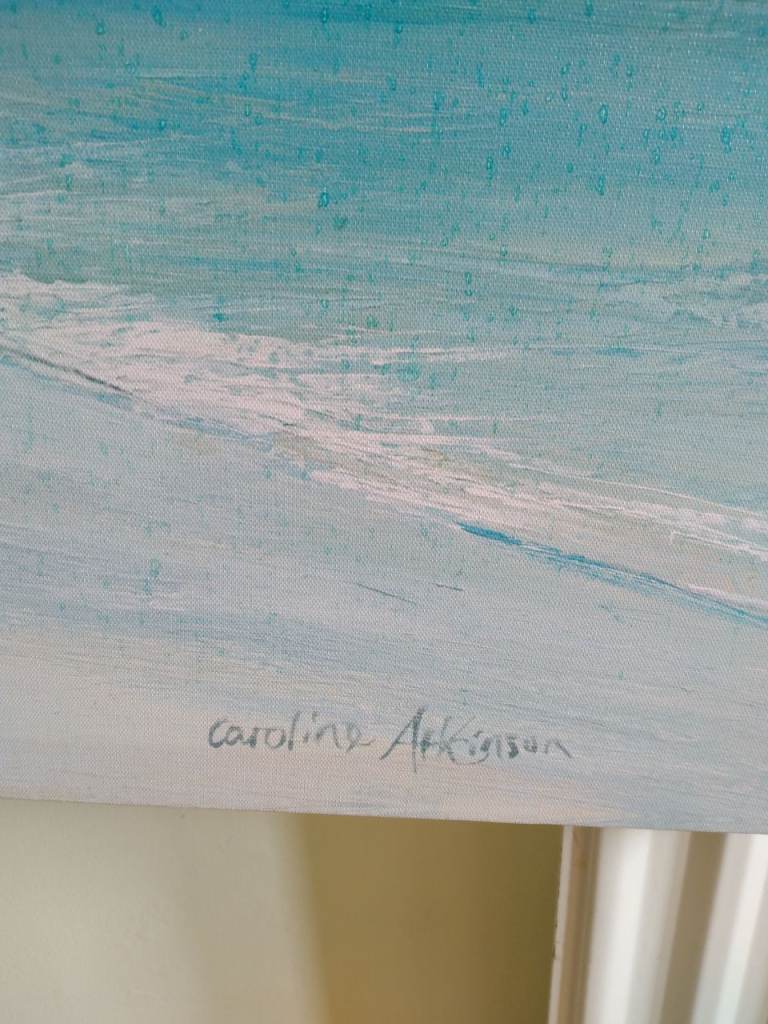 Beautiful,  signed beach canvas print by Caroline Atkinson 