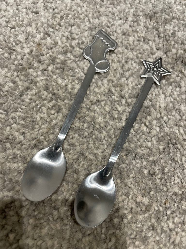 Christmas condiment spoons