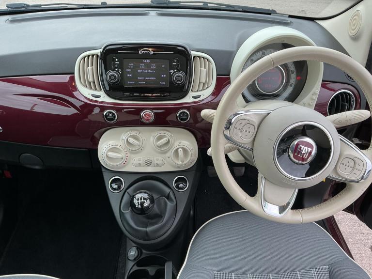 2018 Fiat 500 1.2 Lounge Hatchback 3dr Petrol Manual Euro 6 (s/s) (69 bhp) HATCHBACK Petrol Manual