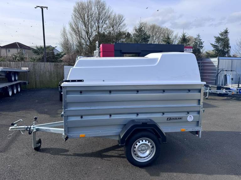 BRAND NEW ZASLAW 205SU SINGLE AXLE DOUBLE BROADSIDE TRAILER WITH LOCKABLE LID