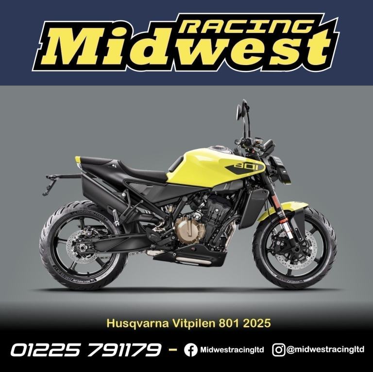 Husqvarna Vitpilen 801 Yellow 2025 26 PLATE 1 LEFT