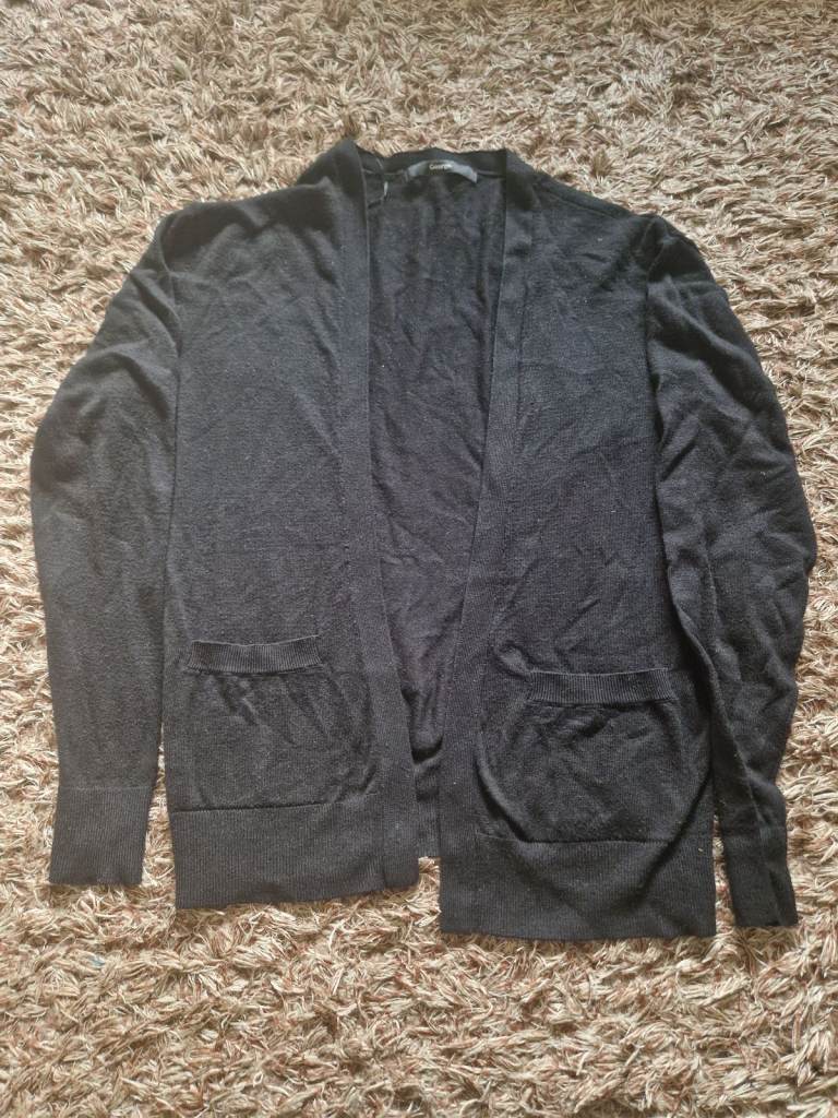 X2  GEORGE Plain Black Girl's Cardigans, Size - 8-10
