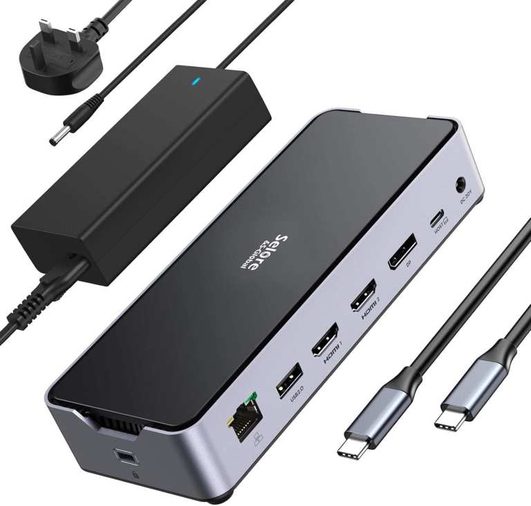 Docking Station 3 Monitors 2 HDMI 1 DisplayPort , 13 in 1, 150W PSU, Dell/Lenovo/HP and many more