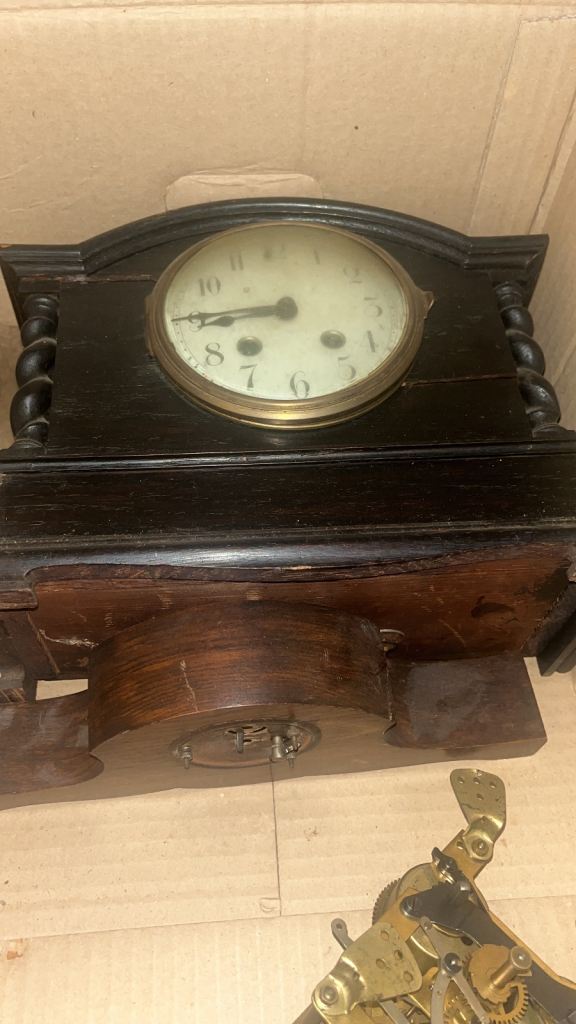 Job lot of old antique clocks 