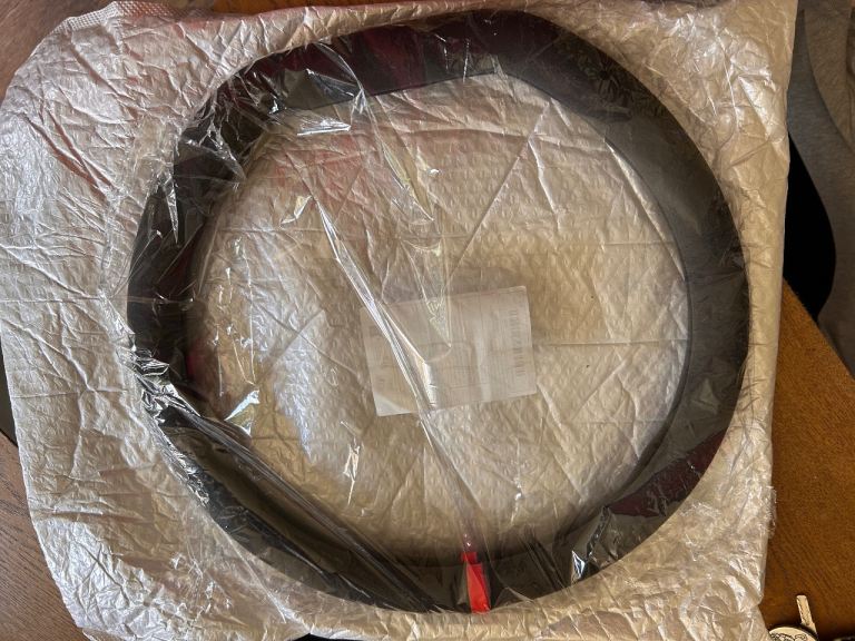 D Shaped Steering Wheel Cover with centre line New & Sealed 