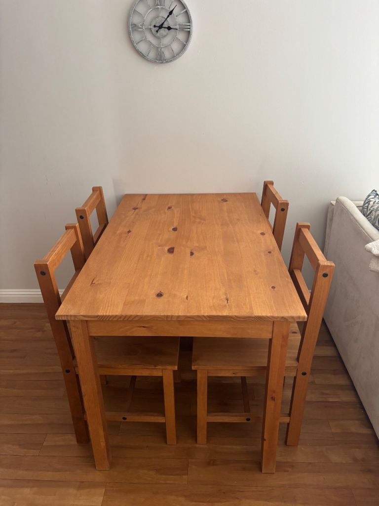 Wooden table and chairs