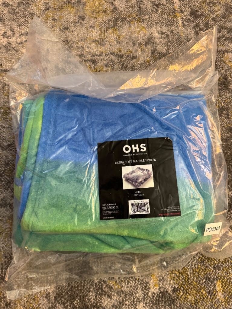 Online Home Shop soft marble throw 