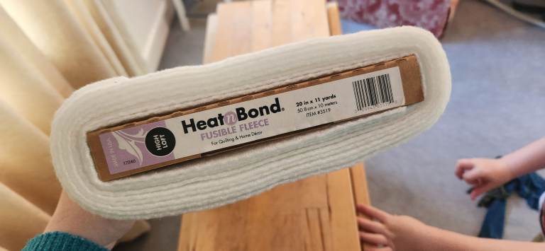 Free HeatnBond Fusible Fleece - White, High Loft, 20in x 10yds