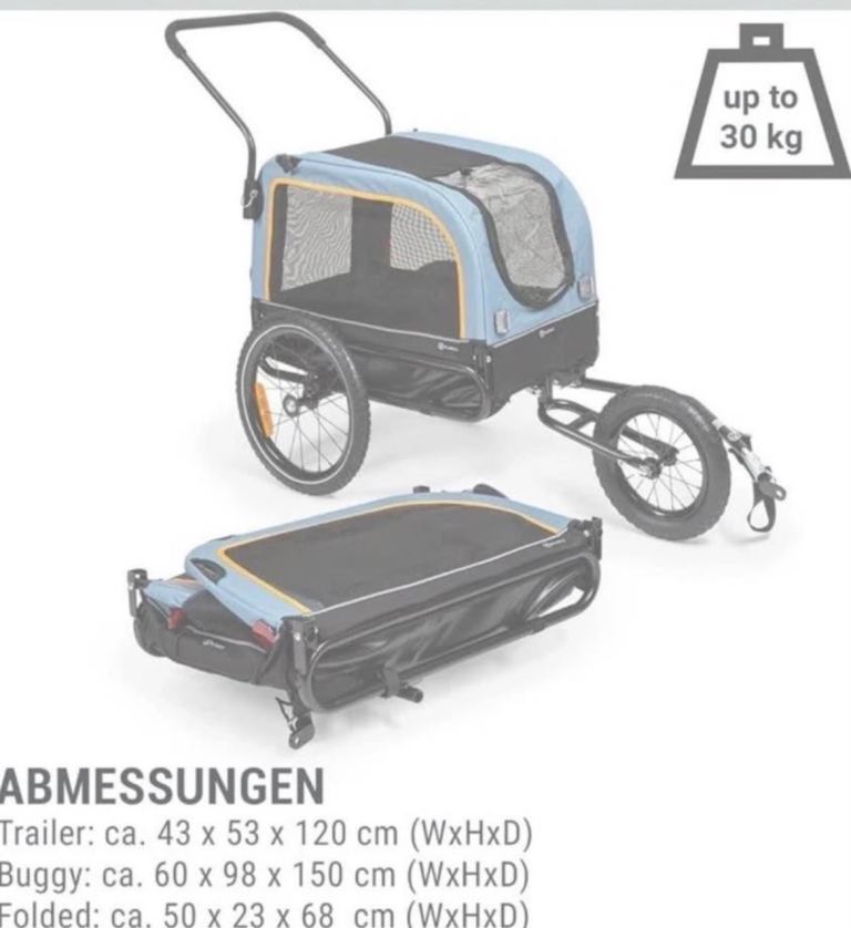 Klatfit dog trailer xl