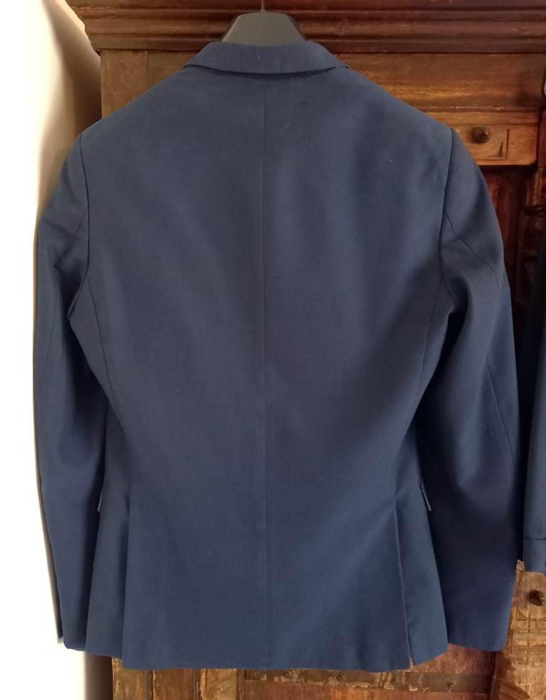 M&S Men's Modern Slim Fit Suit Indigo, 36 Inch Jacket, 2 x Trousers 32/33 inch; Washable