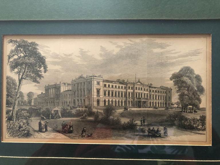 ROYAL HOSPITAL OF NEURO-DISABILITY PUTNEY WANDSWORTH FRAMED ENGRAVING PRINT