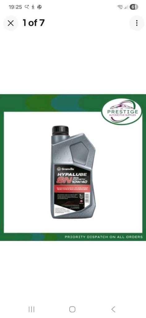 BOX OF 12 GRANVILLE HYPA LUBE SN SEMI SYNTHETIC 1LTR 10W/40