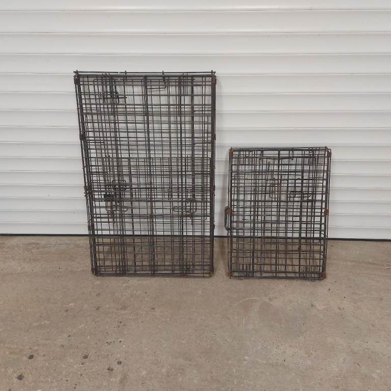 2 x black Dog cages