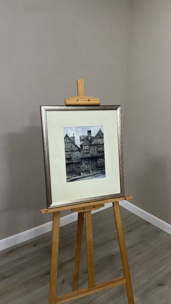 De Vere House Picture — Signed Ink & Watercolour Architectural Study of De Vere House in London