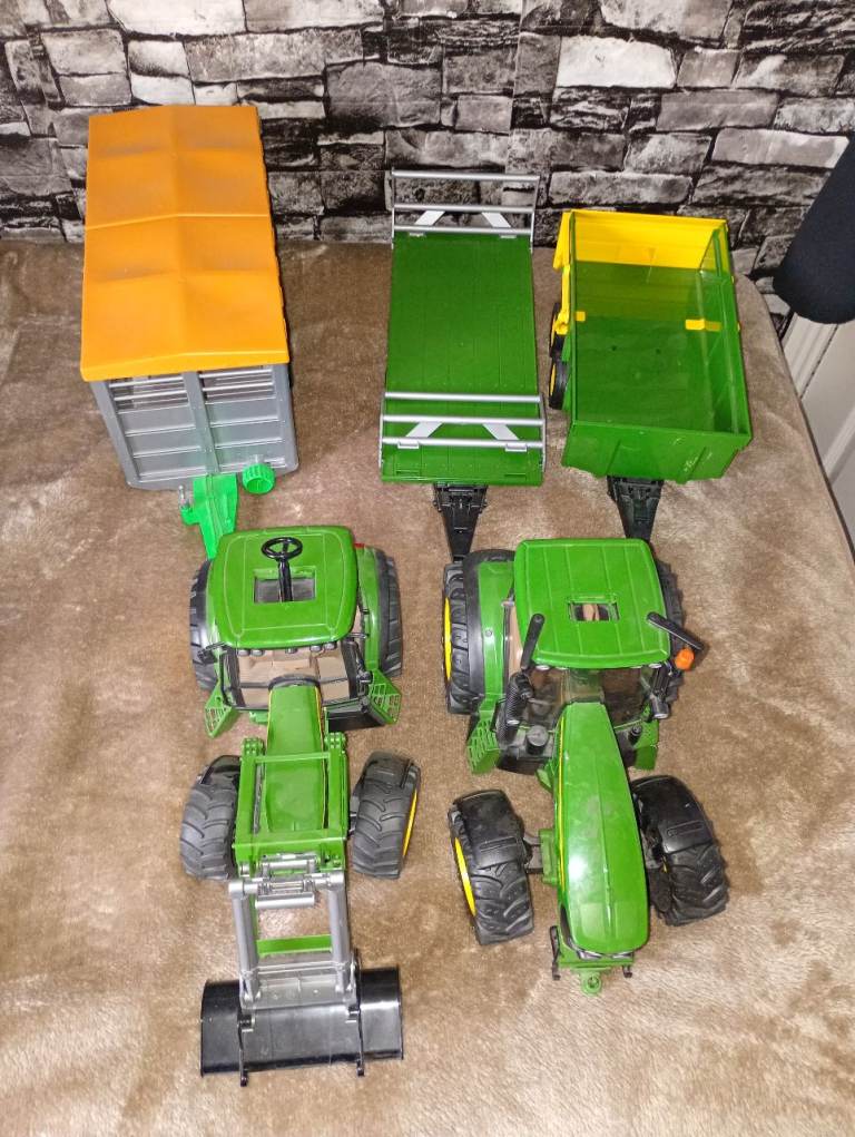 X5 bruder toy tractor and trailer 