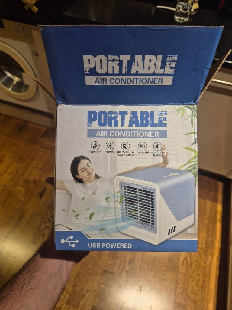Portable Mini Air Cooler Fan with USB Cable