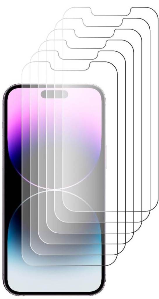 Protector for iPhone 14, iPhone 13 & iPhone 13 Pro (6.1-Inch), Tempered Glass Film, Anti-Scratch