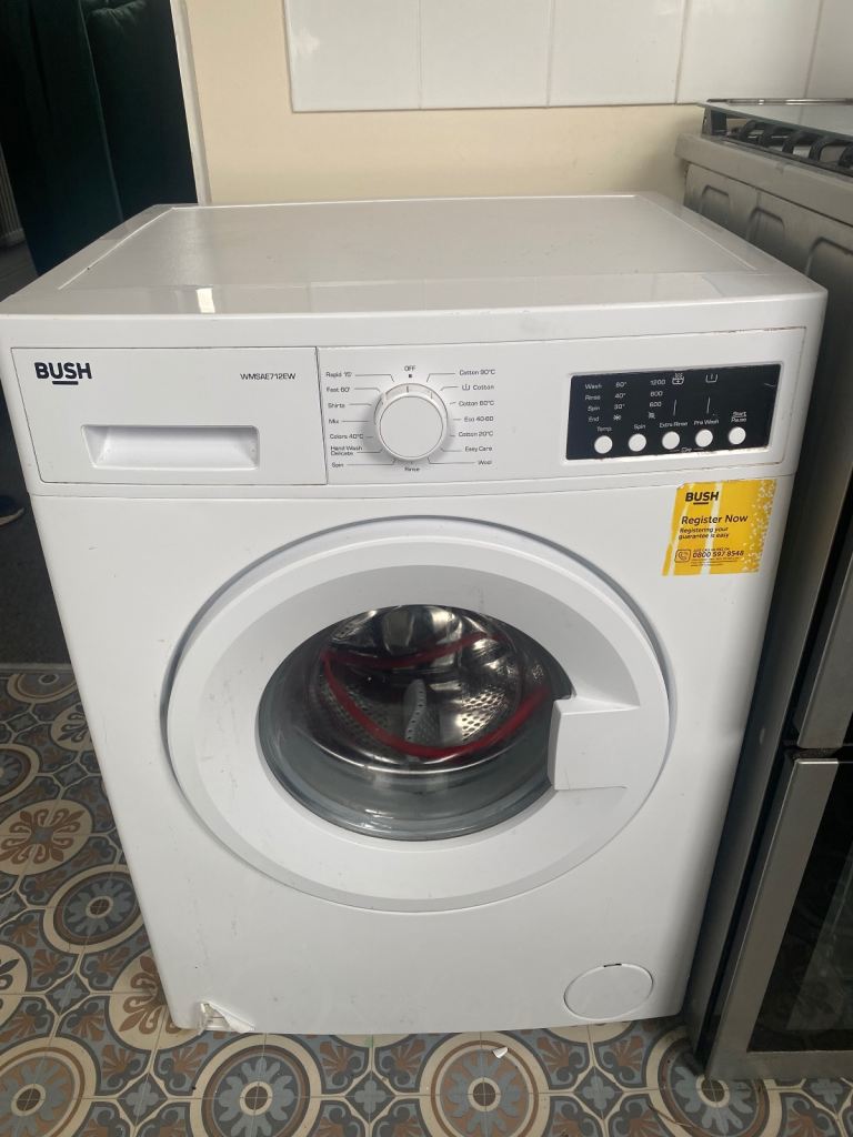 Washing Machine - Bush WMSAE712EW Free Standing Washing Machine 7Kg - White