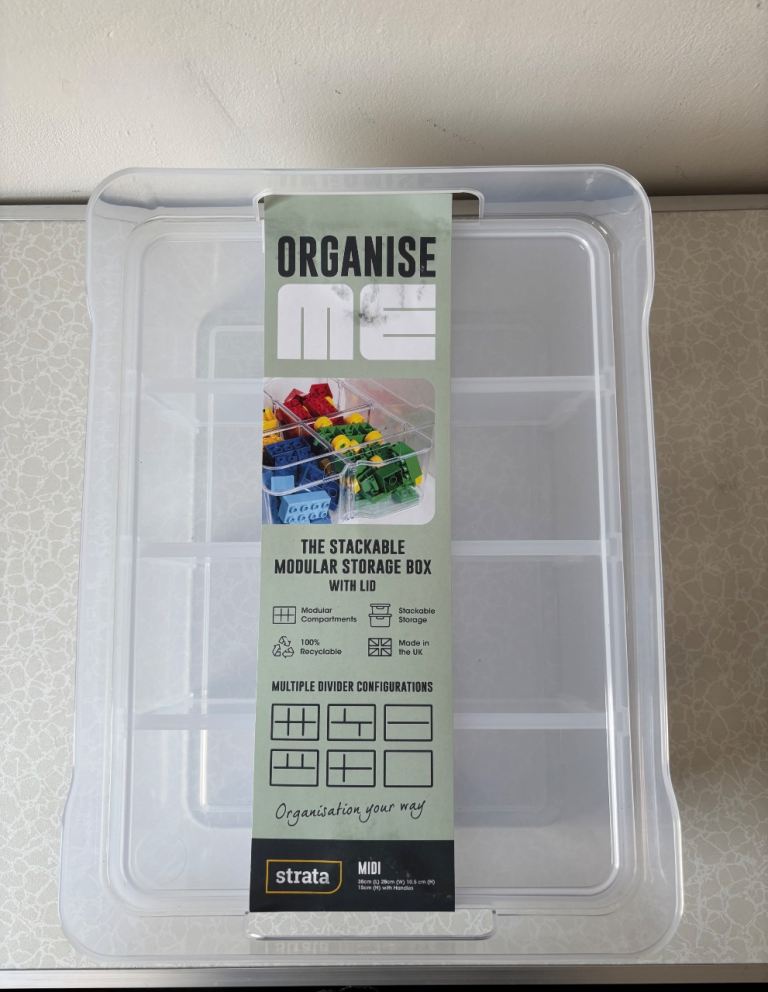 Strata Stackable modular storage box with lid