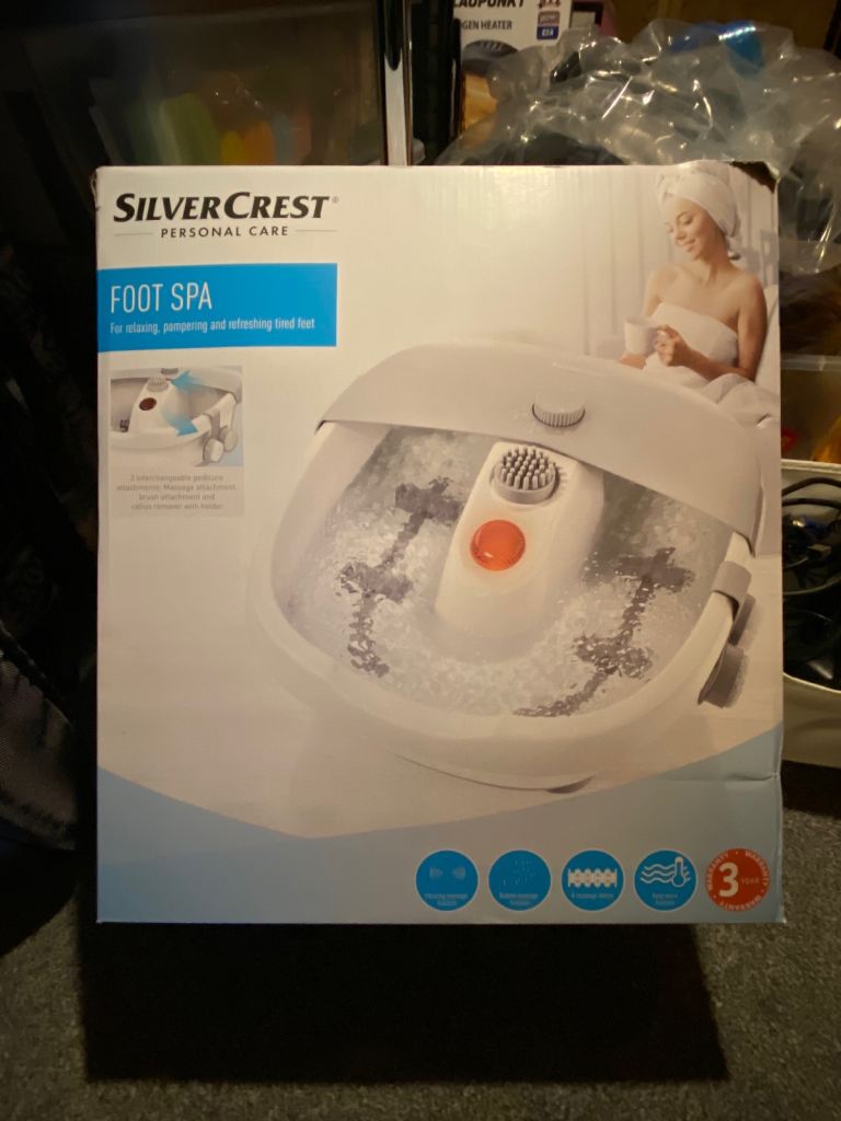 Brand new in box foot spa with accessories
