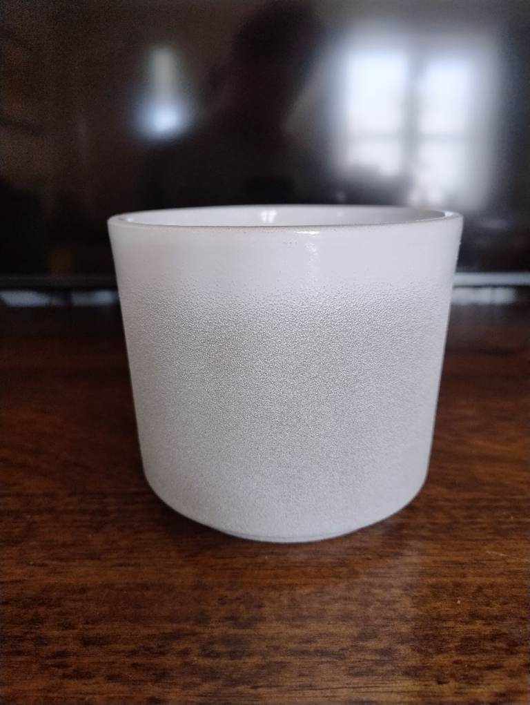 Ombre grey and white ceramic plant pot