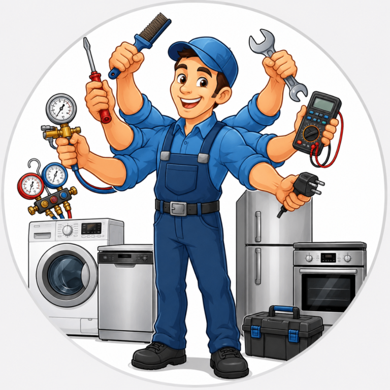 Repair washing machine, dishwasher, electric oven, cooker, hob, tumble dryer and more same day visit