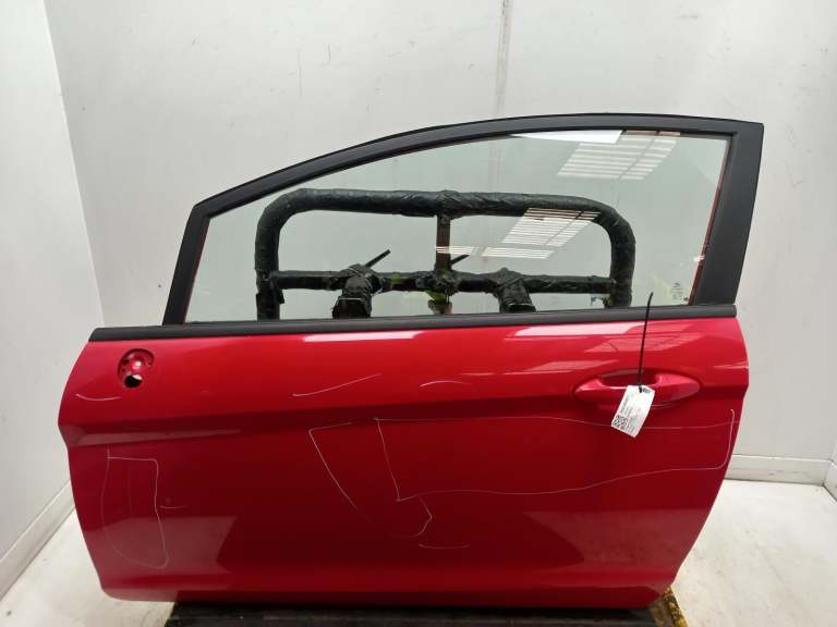 Ford Fiesta Left Front Door N/S 2012-2018 Race Red 3 Door Hatchback