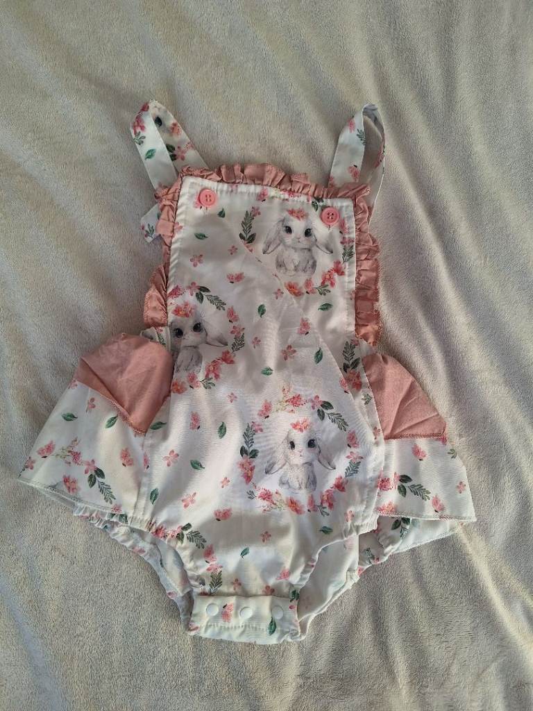 Romper Suit With Bunny Rabbit Design Shein Size 12-18 Months 