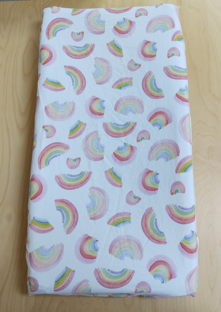 Carousel Designs Watercolour Rainbows Changing Pad Cover - Organic 100% Cotton Change Pad Cover