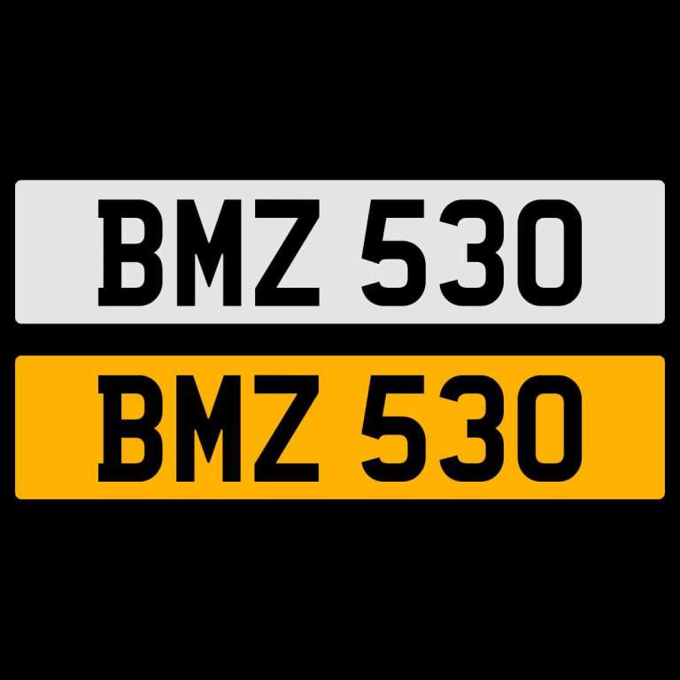 BMZ 530 NUMBER PLATE REGISTRATION NUMBERPLATE BMW 530 530D DATELESS NORTHERN IRISH NI