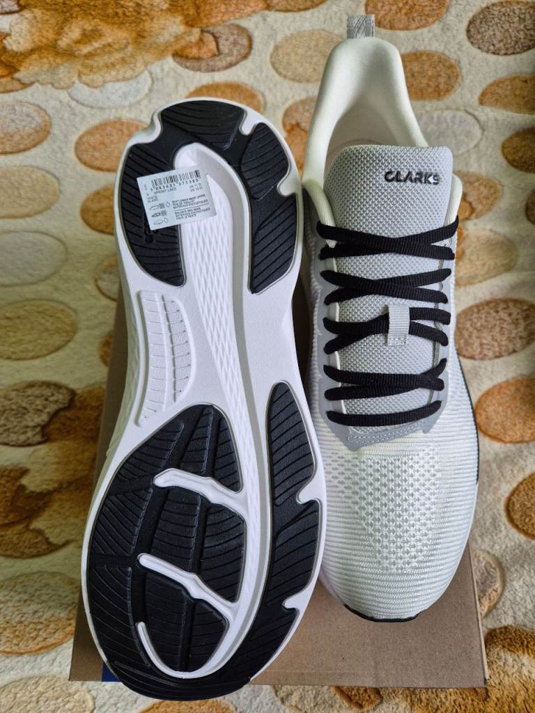 Clarks Men's Sprint Lace Trainers - Brand New White Size 11