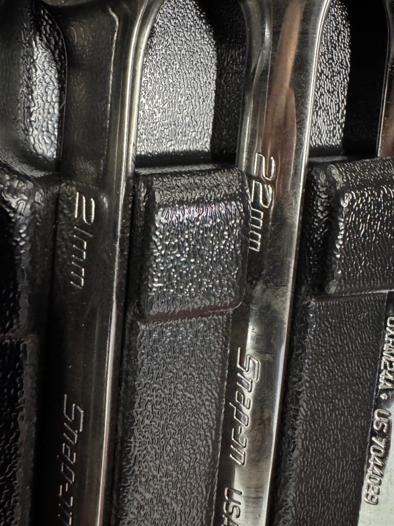 Snap on ratchet spanner’s 