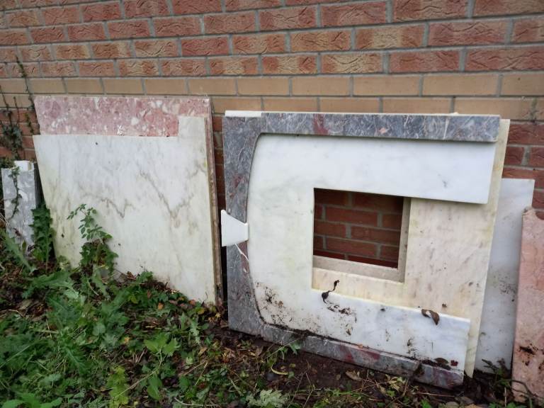 Granite/marble fire backs