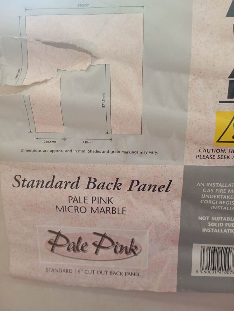 Pale Pink/Beige Marble Fire surround