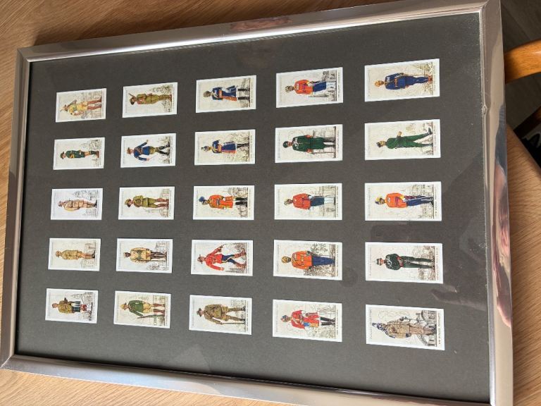 Military uniforms cigarette card picture