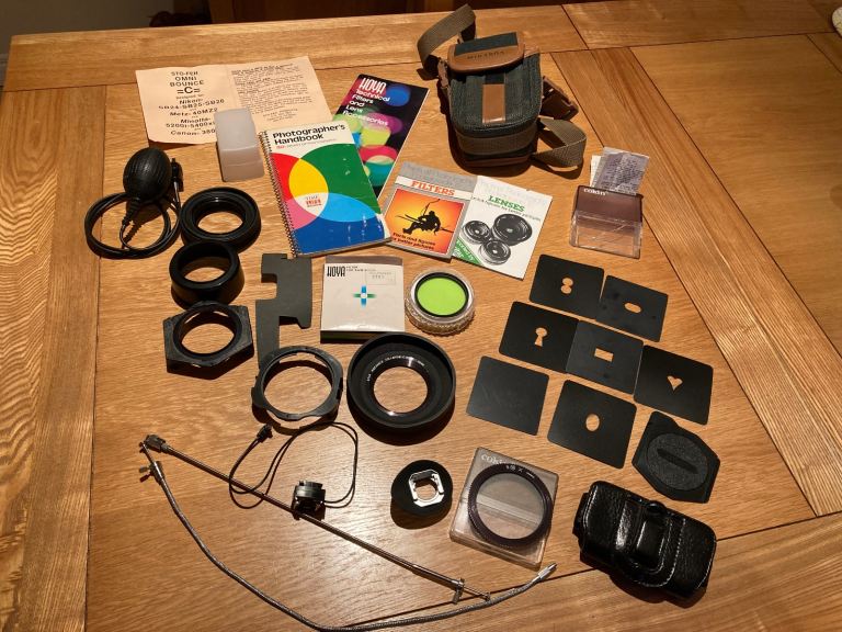Job lot vintage camera accessories