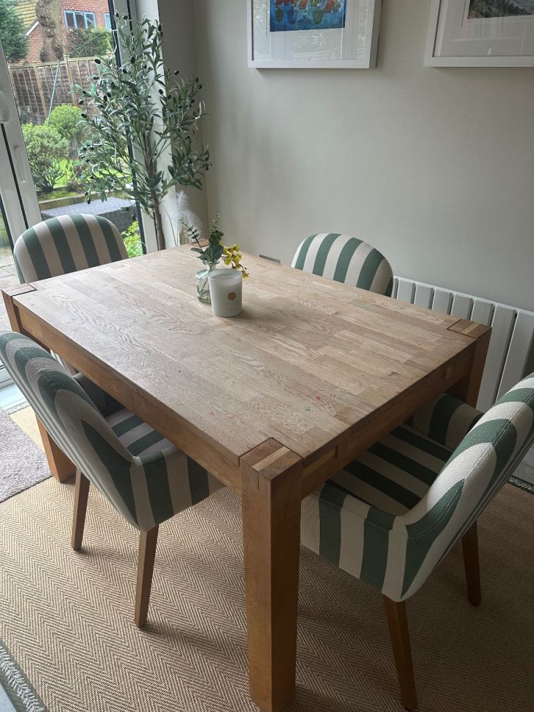 Solid Oak Dining Table 120 x 80cm