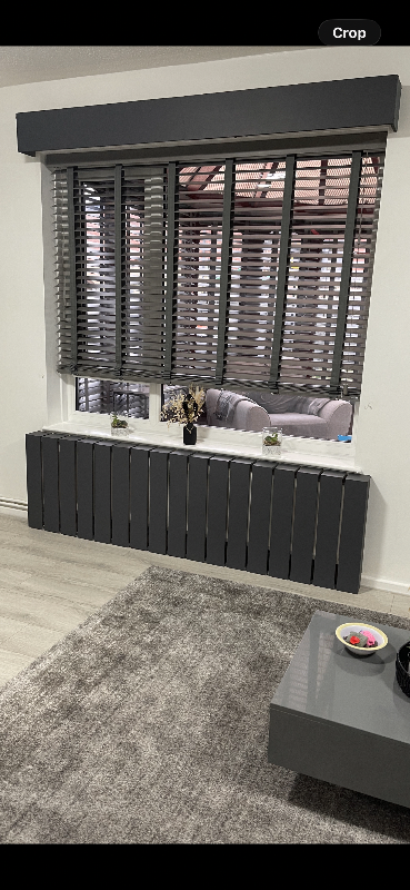 Various sizes make my blinds grey faux wood venetian blinds with tapes £25 each