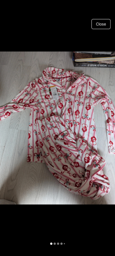 Womens Elf Fleece Pyjamas Size 8-10