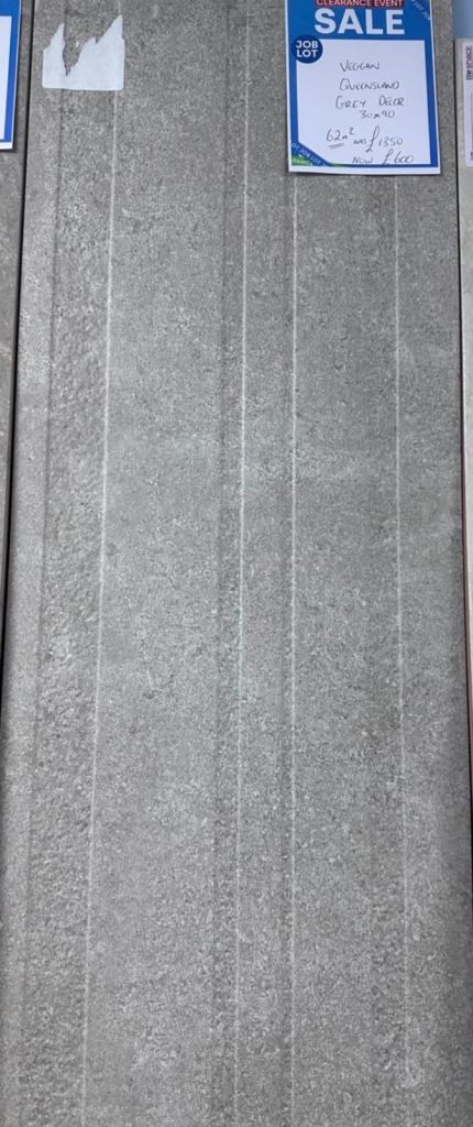 ✨Clearance✨ Veggan Queensland Grey Decor 30x90 62m2 Left ⭐️Job Lot Deal⭐️ Was£1350❌ Now£600✅