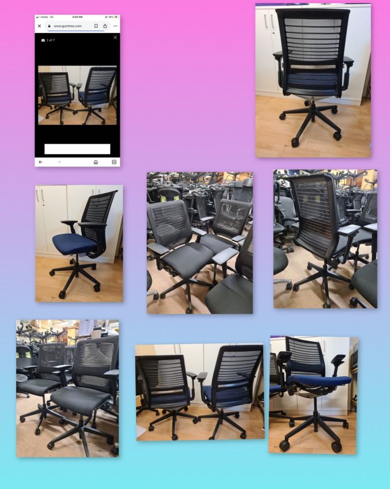 Steelcase ergonomic mesh office chairs (50 available)