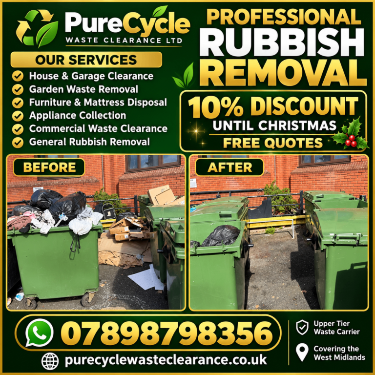 Rubbish Removal & House Clearance | Birmingham & West Midlands | PureCycle