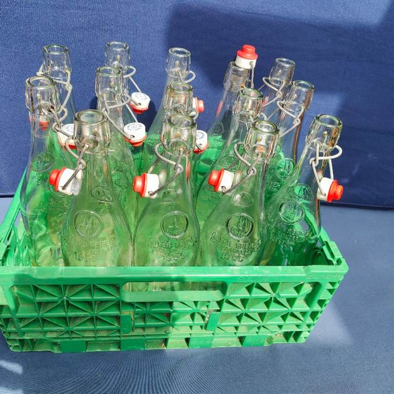 Retro, French Glass Swing Top Bottles 