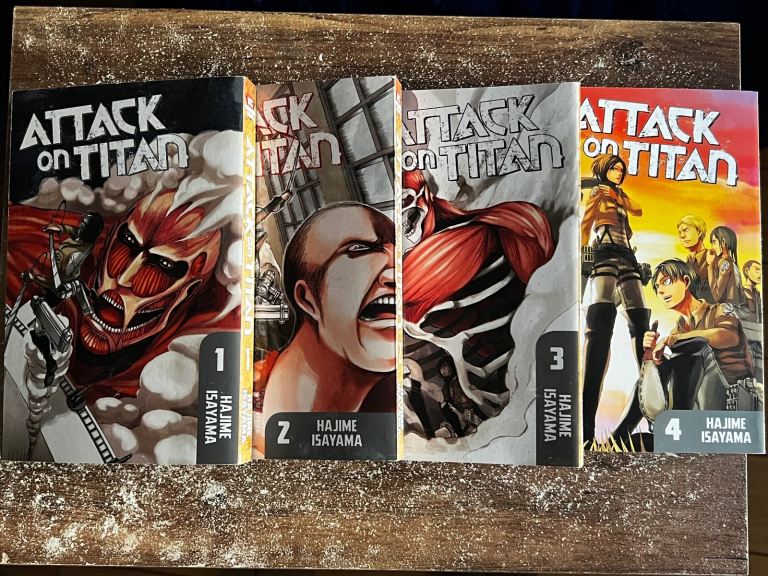 Attack on Titan Manga collection Volumes 1-4