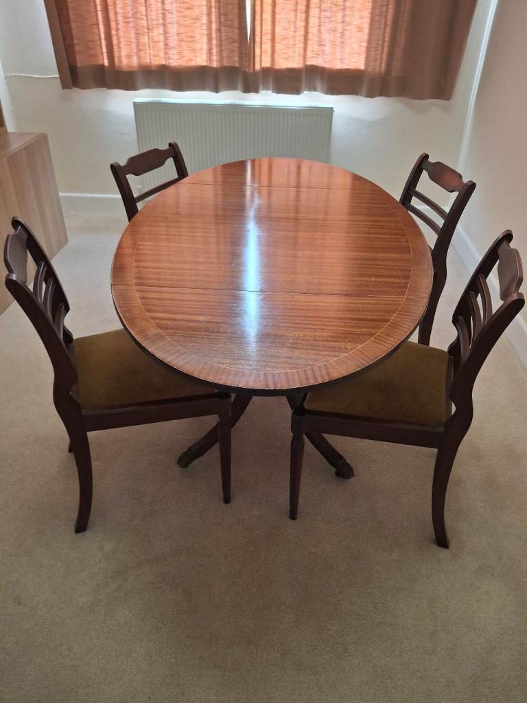 Mahogany dropdown  Dining Table and chairs