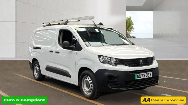 2023 Peugeot e-Partner White 750 50kWh Professional+ LWB Van, 18,100 miles, EV, Automatic, CarPla...