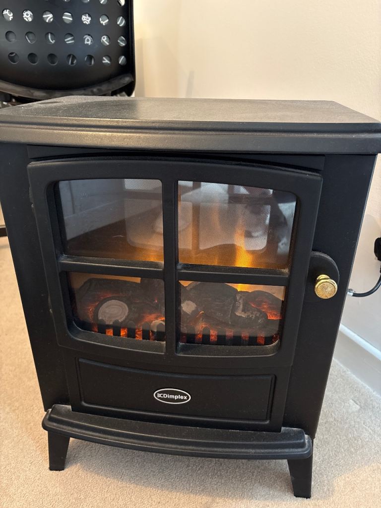 Dimplex Electric Fireplace Heater – Black, Good Condition